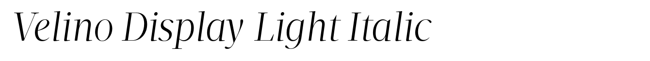 Velino Display Light Italic